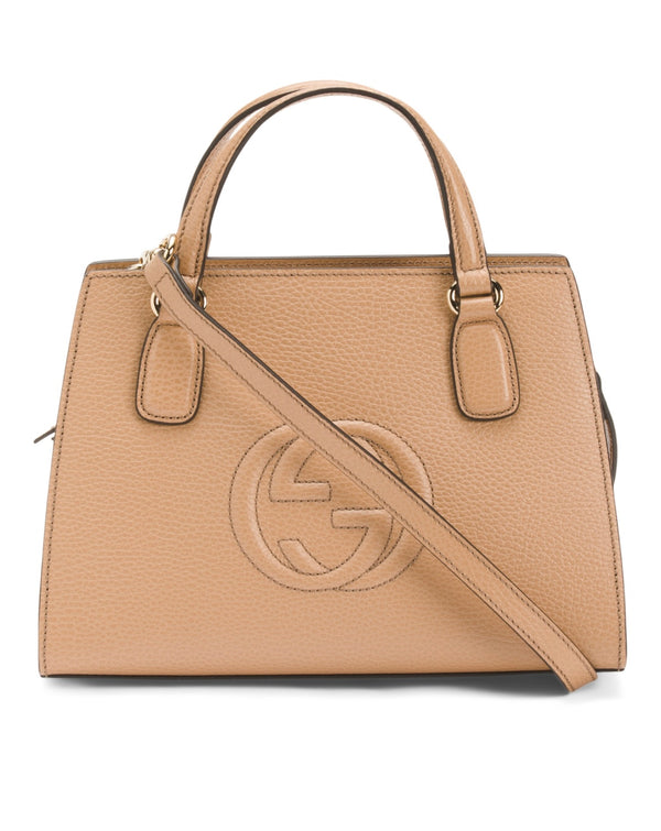 GUCCI
Leather Small Soho Tote Bag With Shoulder Strap