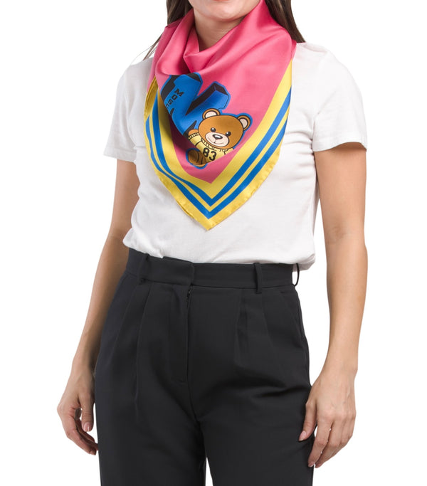 MOSCHINO
Silk Bear Square Scarf