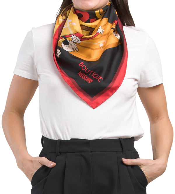 MOSCHINO
Silk Disk Square Scarf