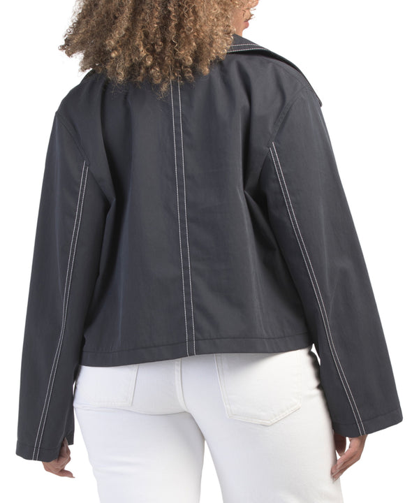 LAFAYETTE 148 NEW YORK
Cotton Blend Twill Double Breasted Jacket