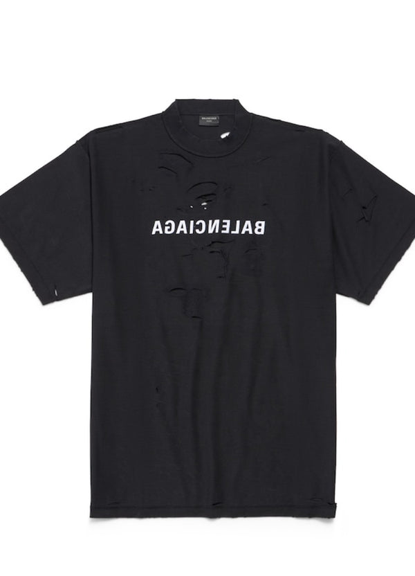 Balenciaga distressed women’s oversized T-shirt
