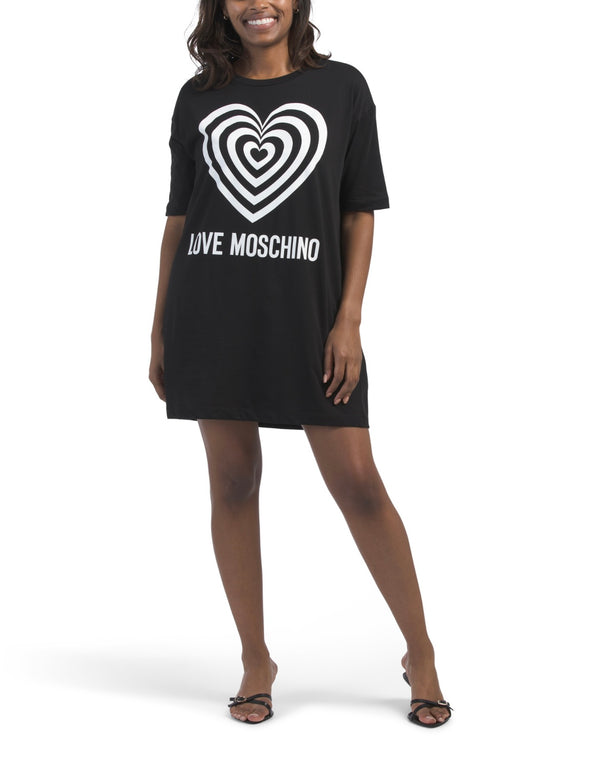 LOVE MOSCHINO
Heart Logo Short Sleeve Mini Dress