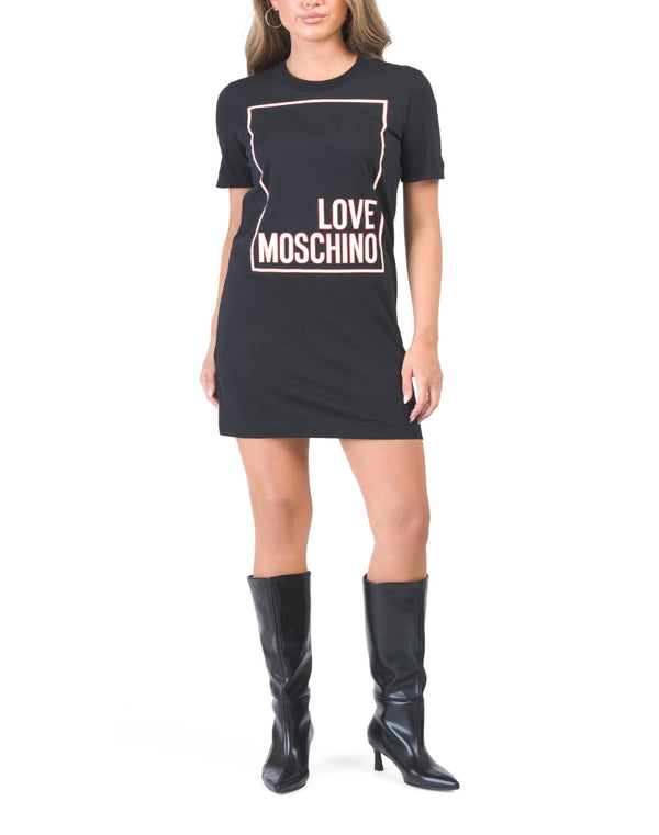 LOVE MOSCHINO
Large Box Logo Jersey Mini Dress