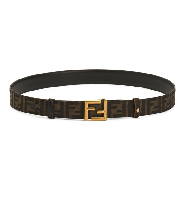 FENDI
Leather And Canvas Reversible Belt