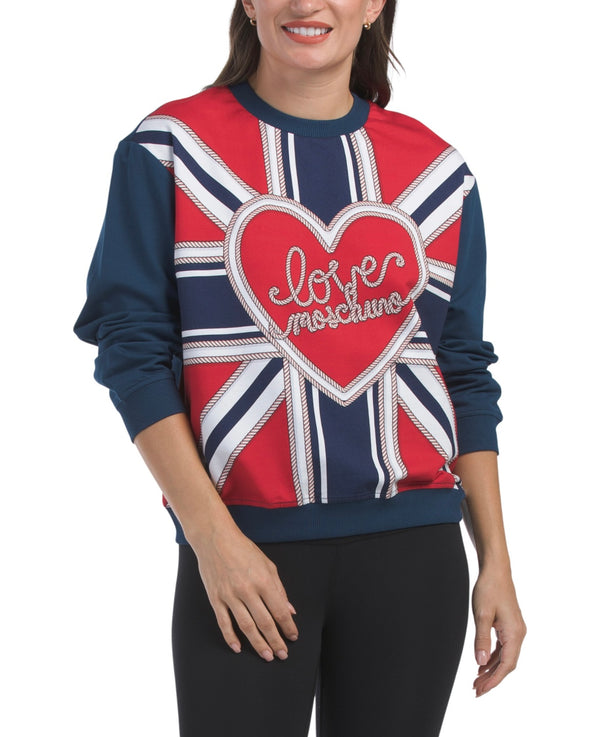 LOVE MOSCHINO
St Crew Neck Heart Flag Sweatshirt