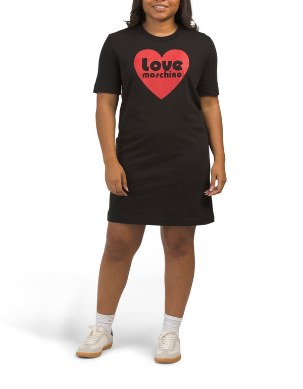 LOVE MOSCHINO
Heart Jersey Mini Shirt Dress