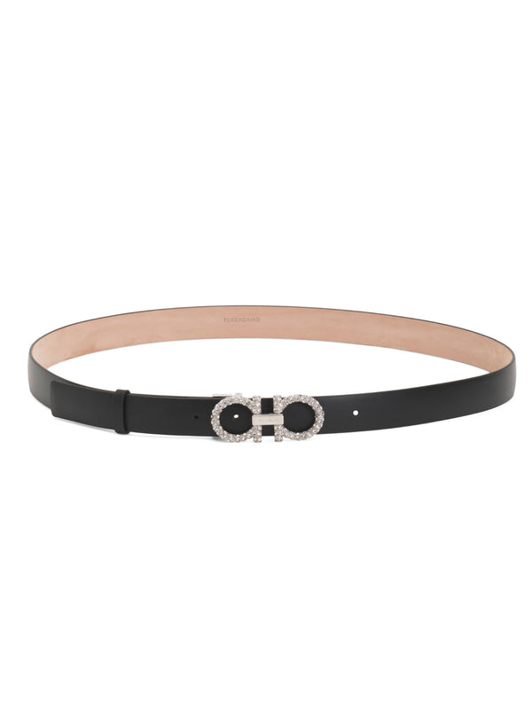 FERRAGAMO
Women’s Made In Italy Leather Adjustable Gancini Belt With Jewel Buckle