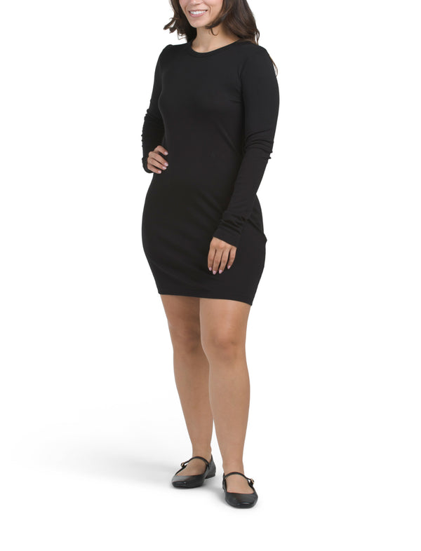 HELMUT LANG
Pima Cotton Blend Long Sleeve Mini Dress